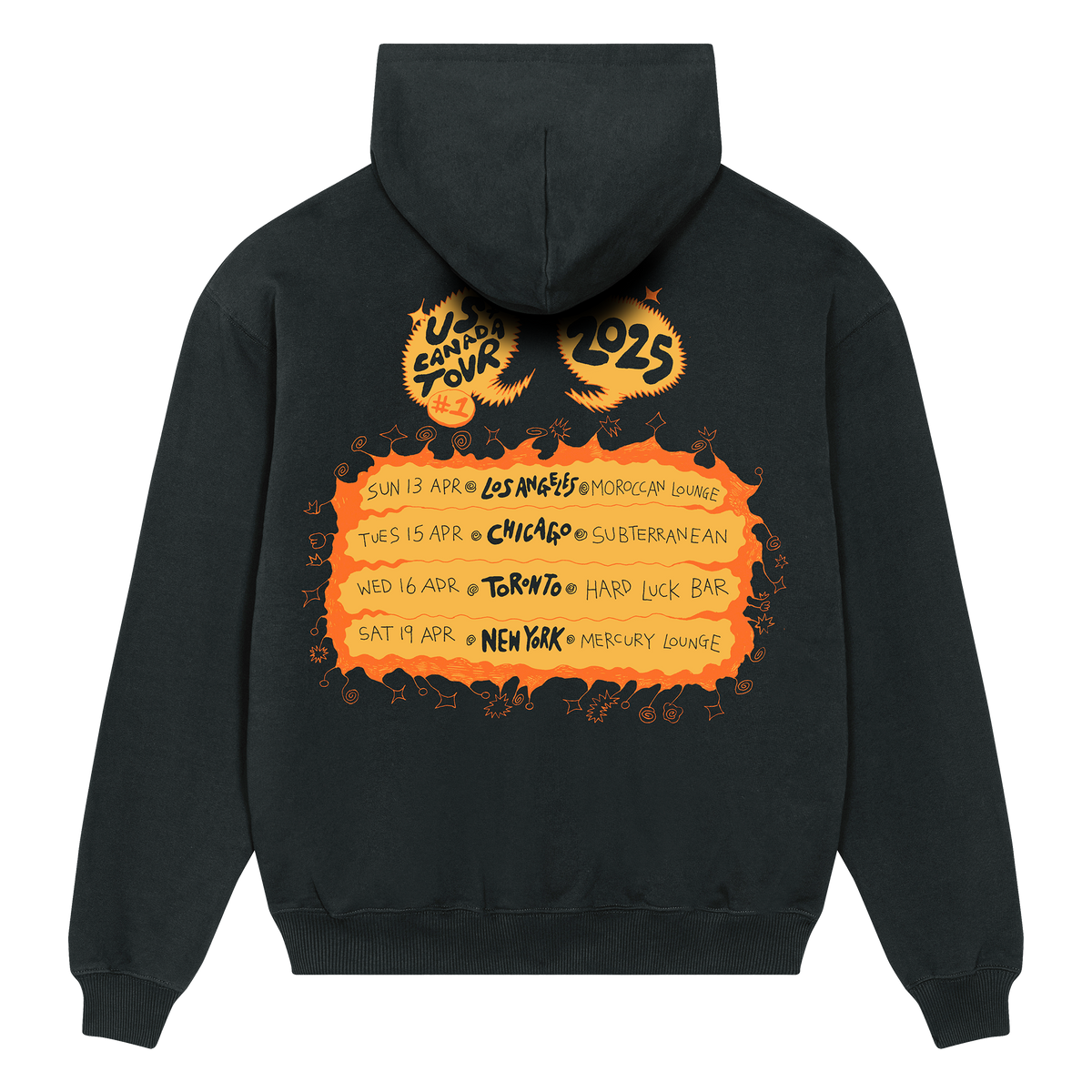 US & Canada 2025 | Black Tour Hoodie